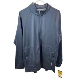 Brand New with Tags WonderWink‎ Mens Modern Fit Front Zipper Pewter Jacket Large